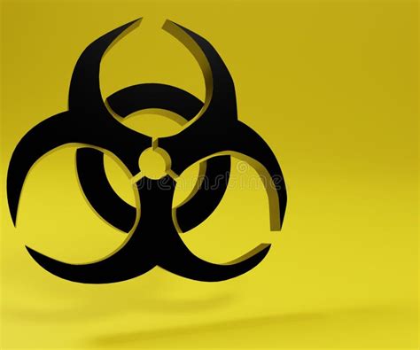 Isolated Biological Hazard Or Biohazard Symbol D Rendering Stock