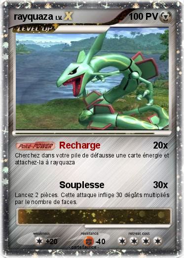 Pokémon rayquaza 3052 3052 Recharge Ma carte Pokémon