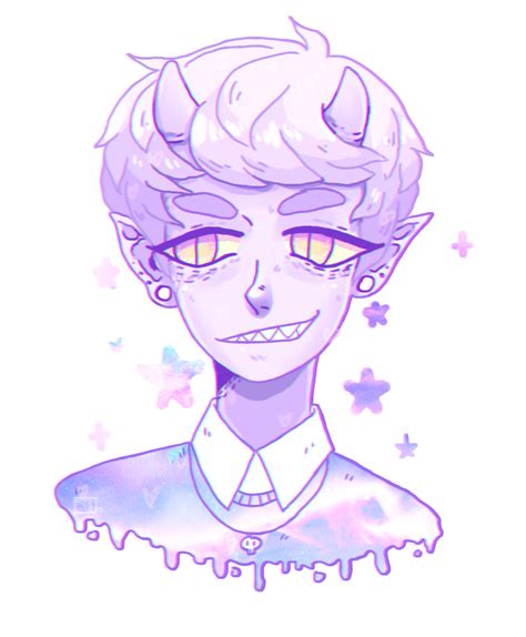 Lavender Boy Pastel Goth Art Drawings Goth Art