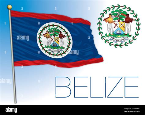 Emblema De La Bandera Nacional De Belice Vector Png Belice Bandera ...