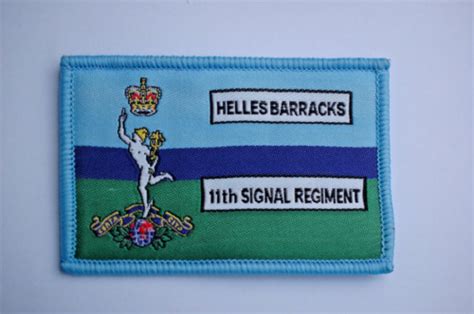 British Army 11th Signal Regiment Helles Barracks Sew On Patch