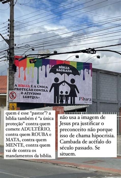 A Gazeta Outdoor De Igreja Mensagem Homof Bica Gera Revolta Em