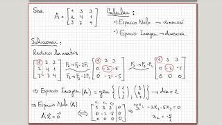 CÓMO calcular el NÚCLEO y NULIDAD de una MATRIZ ejemplo Doovi