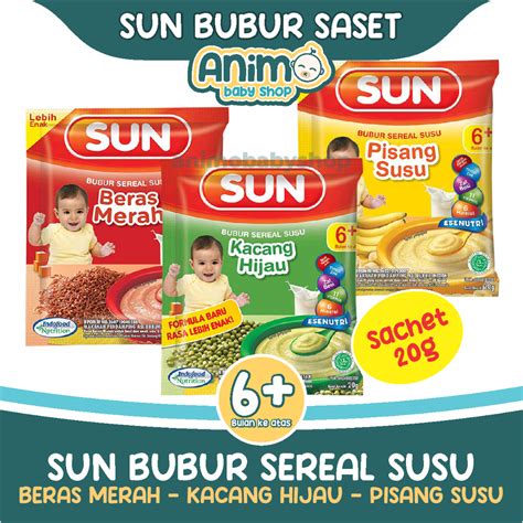 Jual Sun Bubur Sereal Kacang Hijau Beras Merah Pisang Makanan Bayi