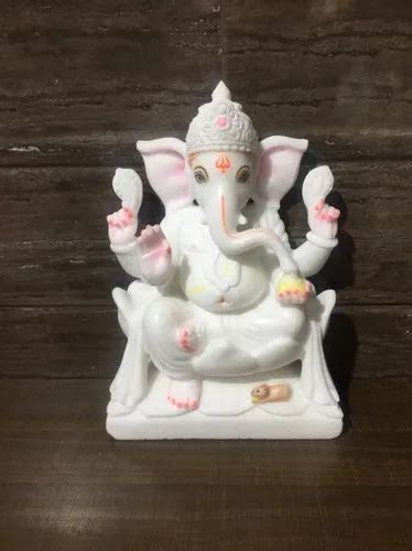 White Jaipur Marble Lord Ganesh Statue At Rs 11000 In Jaipur ID