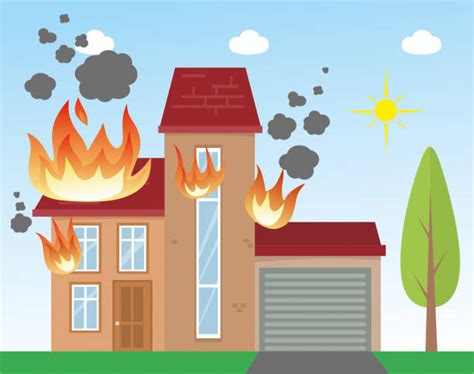 Best Burning House Illustrations, Royalty-Free Vector Graphics & Clip ...