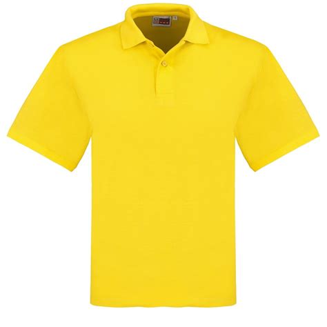 Mens Elemental Golf Shirt Yellow Go Custom