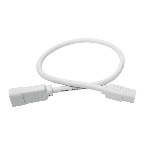 Heavy Duty C14 To C13 Computer Power Cord 2 Ft White Eaton