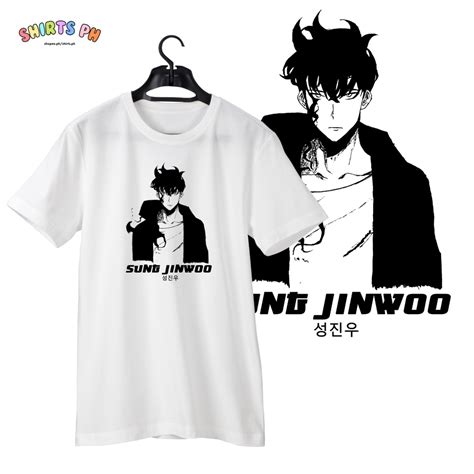 Solo Leveling Sung Jin Woo Art Anime Tshirt Shirtsph Shopee Malaysia