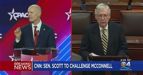 Sen Rick Scott To Challenge Mitch Mcconnell Cbs Miami