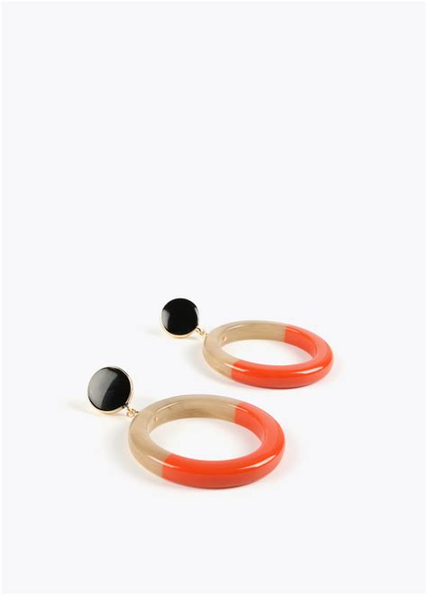 Two Tone Hoop Earrings