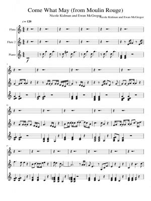 Free sheet music: Come What May (from Moulin Rouge)- by Nicole Kidman ...