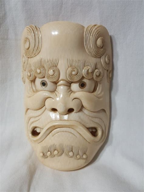 Ivory Okimono Netsuke Mask Japan Late 19th Early 20th Catawiki