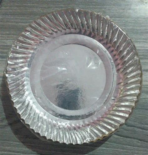 120 GSM Silver Colour No 10 Wrinkle Paper Plate At Rs 16 Packet In