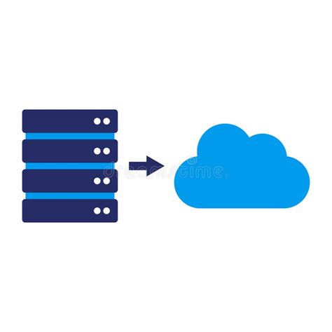 Cloud Migration And Cloud Computing Icon Stock Vector Illustration Of