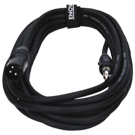 Enova 1 Meter Unbalanced Microphone Cable Xlr Male To 6 3mm Jack Mono 2 Pin Enova Pro Av