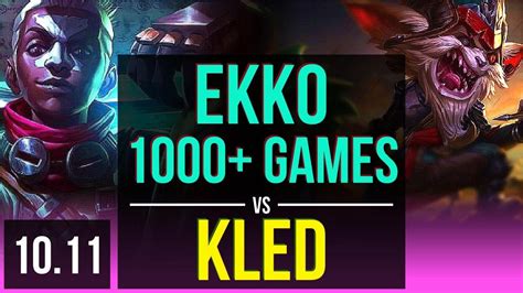 Ekko Vs Kled Mid M Mastery Points Games Kda