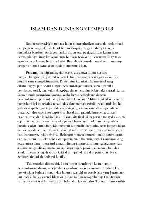 Islam Dan Dunia Kontemporer Pdf