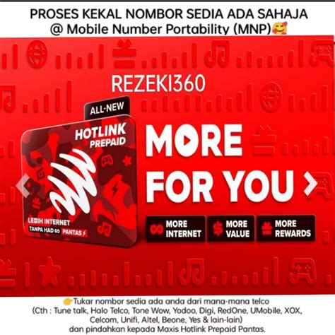 Hotlink Prepaid G Pantas Unlimitedproses Kekal Nombor Sedia Ada