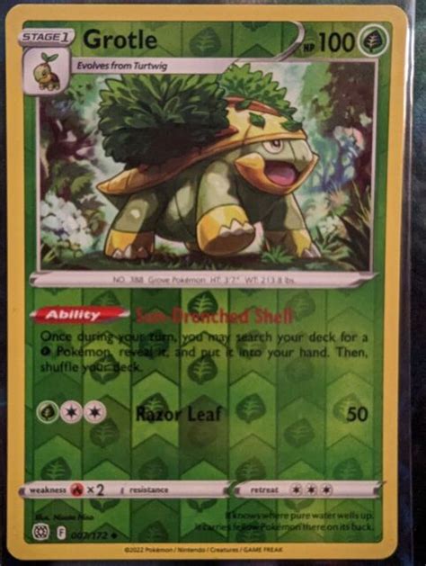 Pok Mon Tcg Grotle Sword Shield Brilliant Stars Reverse Holo