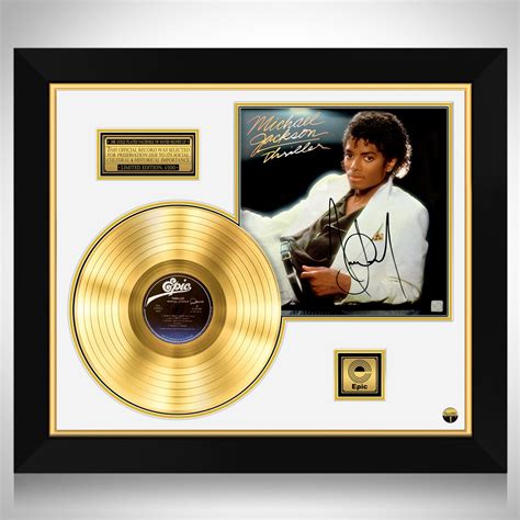 Michael Jackson Thriller Gold LP Limited Signature Edition Custom Frame