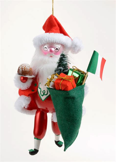 De Carlini Italian Santa Christmas Ornament The Cottage Shop