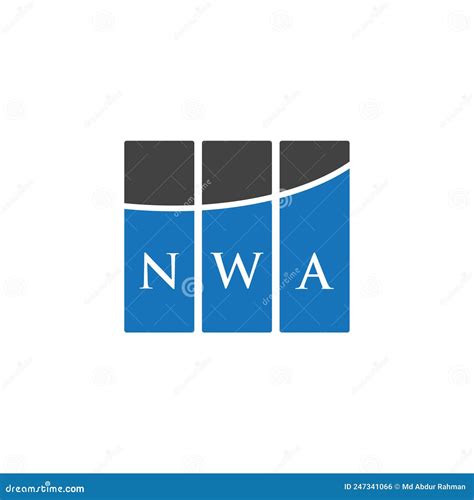 Nwa Letter Logo Design On White Background Nwa Creative Initials