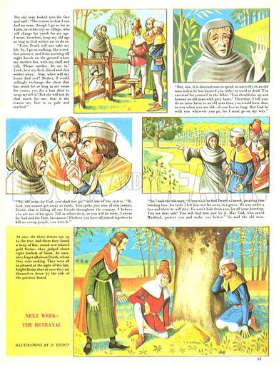 The Pardoners Tale From Geoffrey Chaucers Stock Image Look And Learn