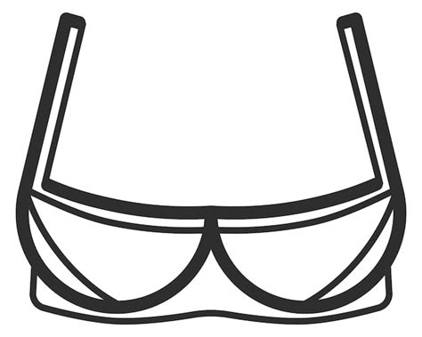 Premium Vector Balcony Bra Line Icon Female Lingerie Symbol Isolated