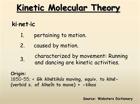 Kinetic Molecular Theory