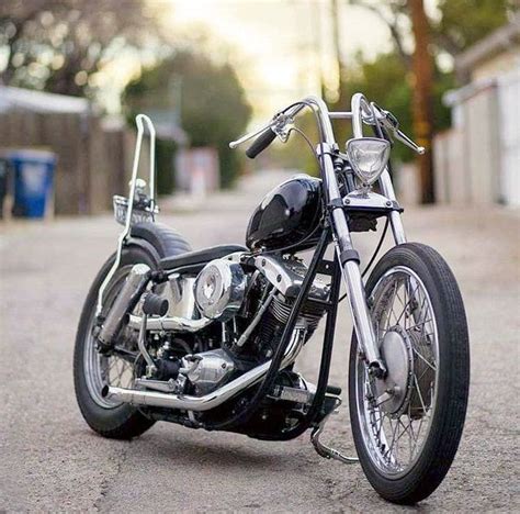 Black and Silver Harley Bobber Motorcycle