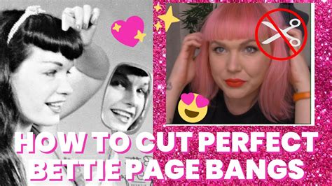 How To Cut Perfect Bettie Page Bangs Every Time At Home Youtube