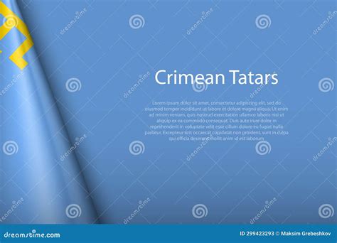 Flag Of Crimean Tatars, Ethnic Group, Isolated On Background Wit ...