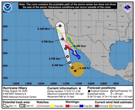 Hurricane Hilary Intensifies as Storm Charts Path to California