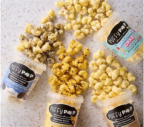 Puffy Pop 4 Tubs Sweet And Salty Puffed Corn Variety Pack