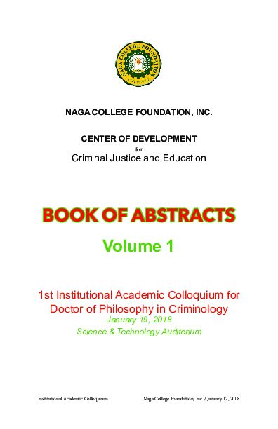 (PDF) Naga College Foundation, Inc., College of Criminal Justice ...