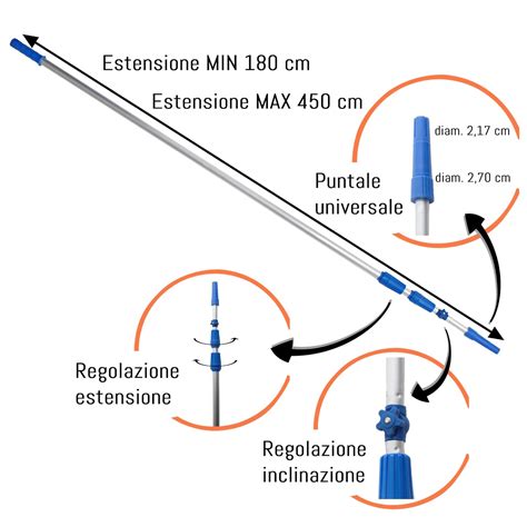 Derpol Asta Telescopica Rullo Pittura M Bastone Allungabile