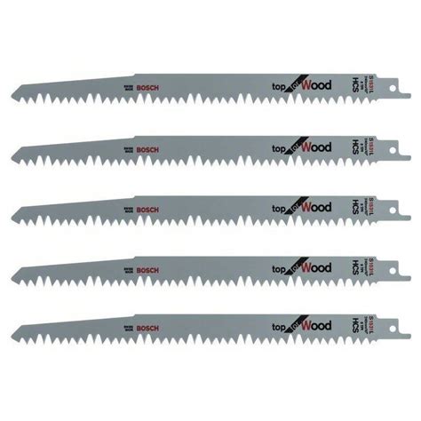 Lot De 5 Lames De Scie Sabre Pour Le Bois BOSCH S1531L HCS Leroy Merlin