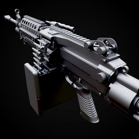 Machine gun custom model - TurboSquid 1679143