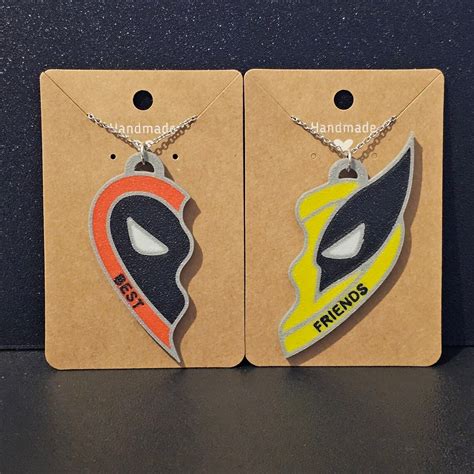 Deadpool And Wolverine Best Friends Necklaces Etsy Uk