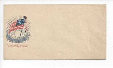 Colorful Authentic Civil War Patriotic Envelope Star Spangled Banner