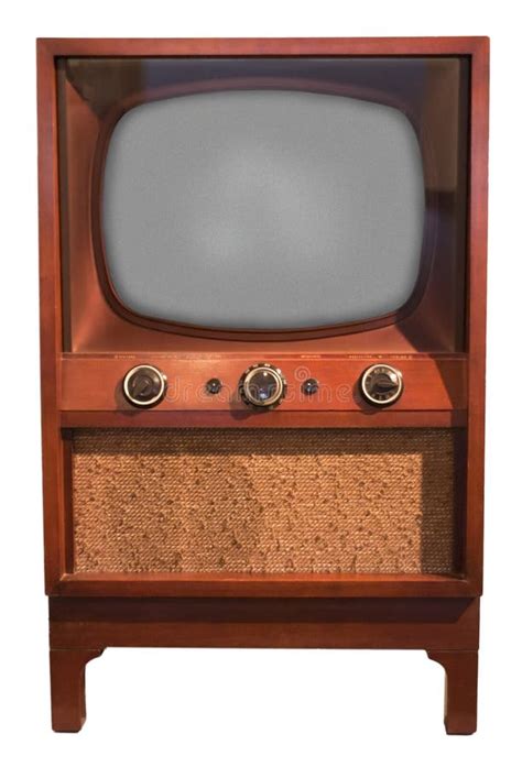 Old Retro Vintage TV Console Set, Fifties Isolated Stock Photo - Image ...