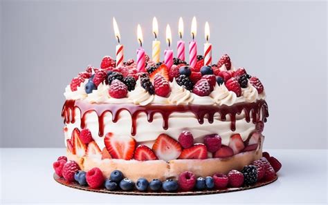 Premium Ai Image Birthday Cake Isolated Ai