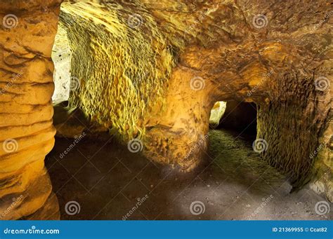 Caves Under The Ruins Of Rotstein Castle Stock Image Image Of Cave