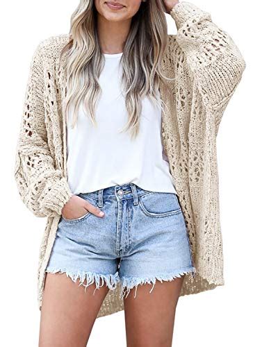 Mafulus Women S Crochet Cardigan Kimono Boho Long Sleeve Lightweight