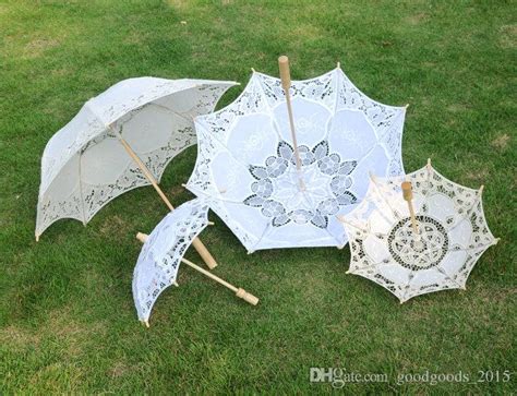 Lace Manual Opening Wedding Umbrella Bridal Parasol Umbrella