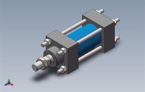 4液压油缸solidworks 2014模型图纸免费下载 懒石网