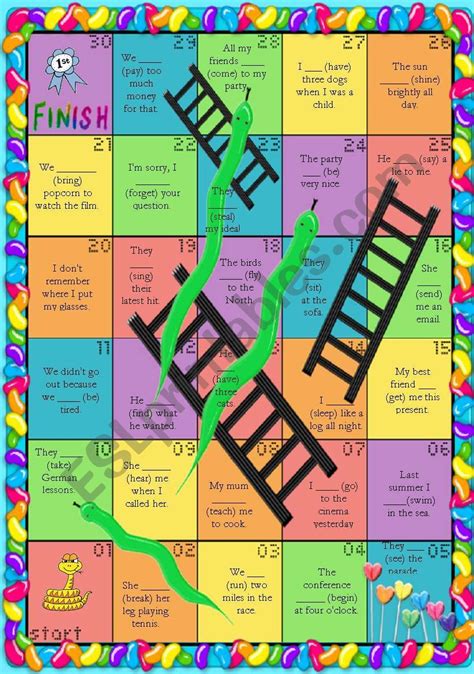 Irregular Verbs Board Game ESL Worksheet By Misty