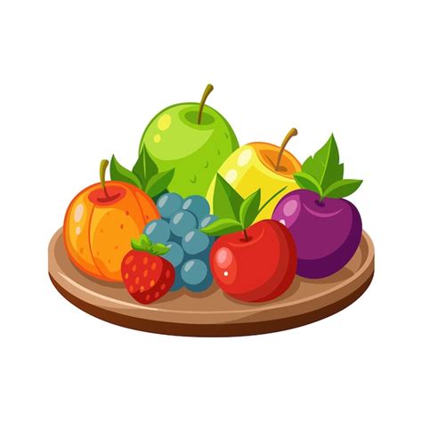 Premium Vector | A fruit bowl with a fruit on it