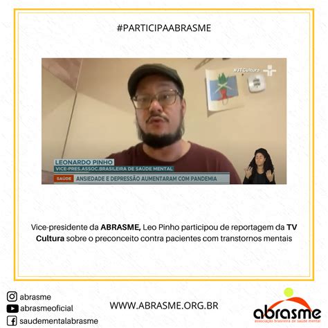 Abrasme Participou De Entrevista Na Tv Cultura Sobre Preconceito Contra